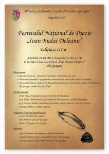 afis concurs Ion Budai Deleanu 2013